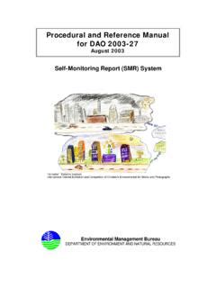smr submission|Procedural and Reference Manual for DAO 2003.